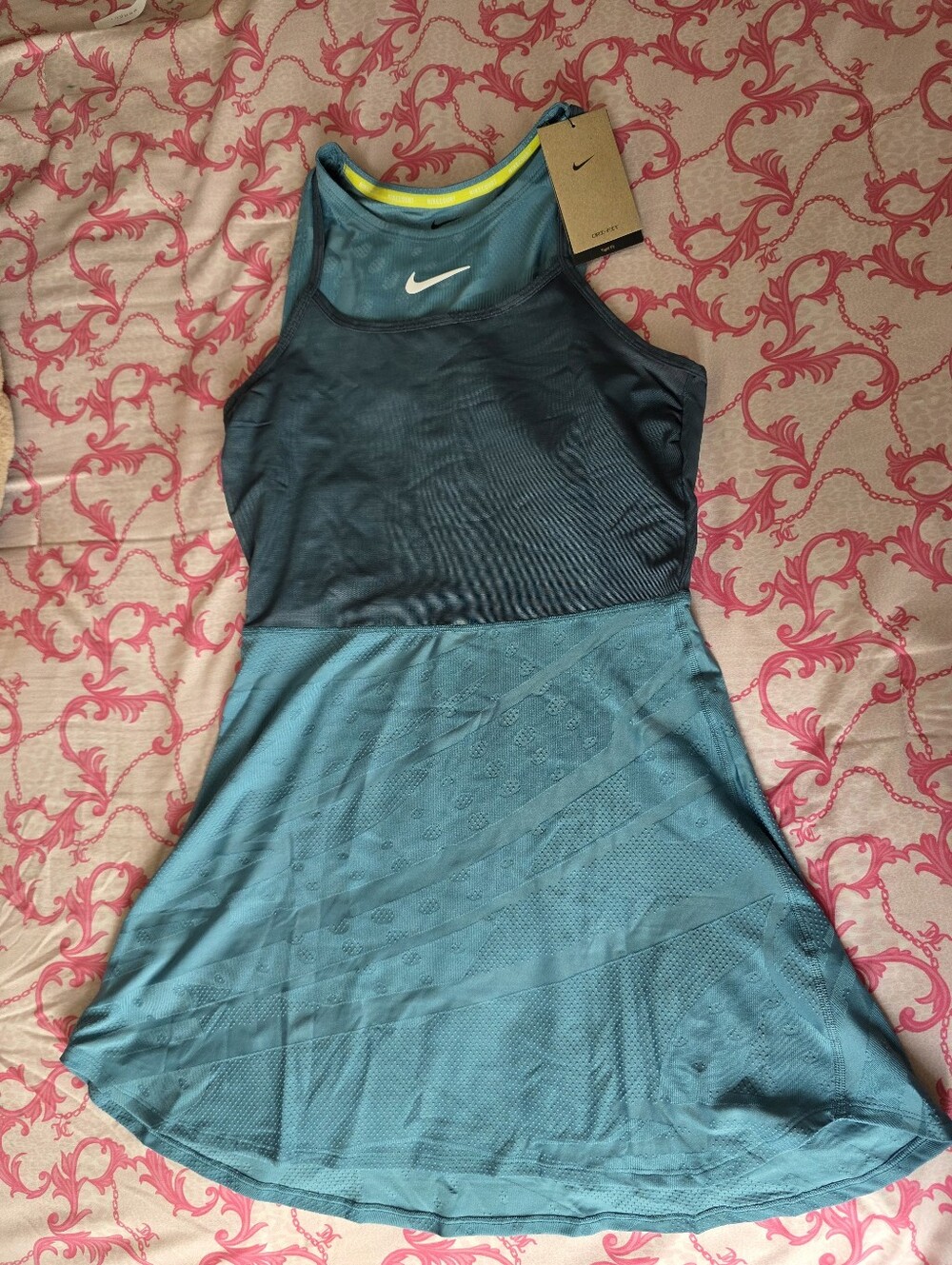 Nike Teal Two-Tone Racerback Swim Dress